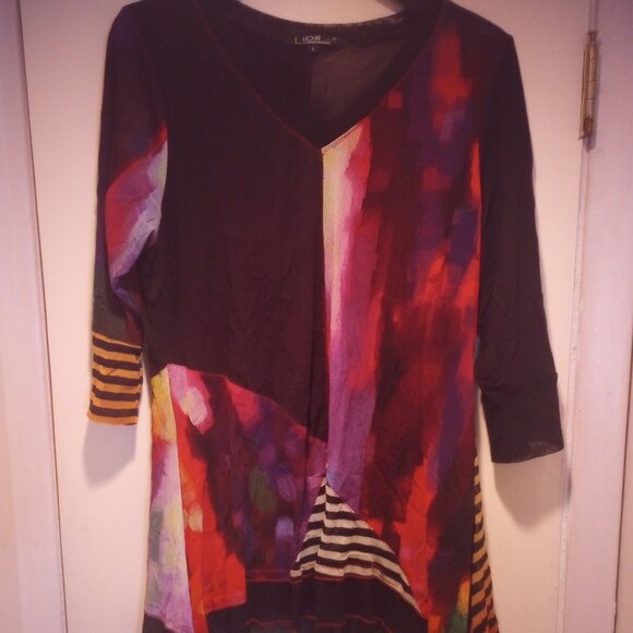 Lior Paris top multicolor geometric art L Lightly used! - Picture 3 of 6
